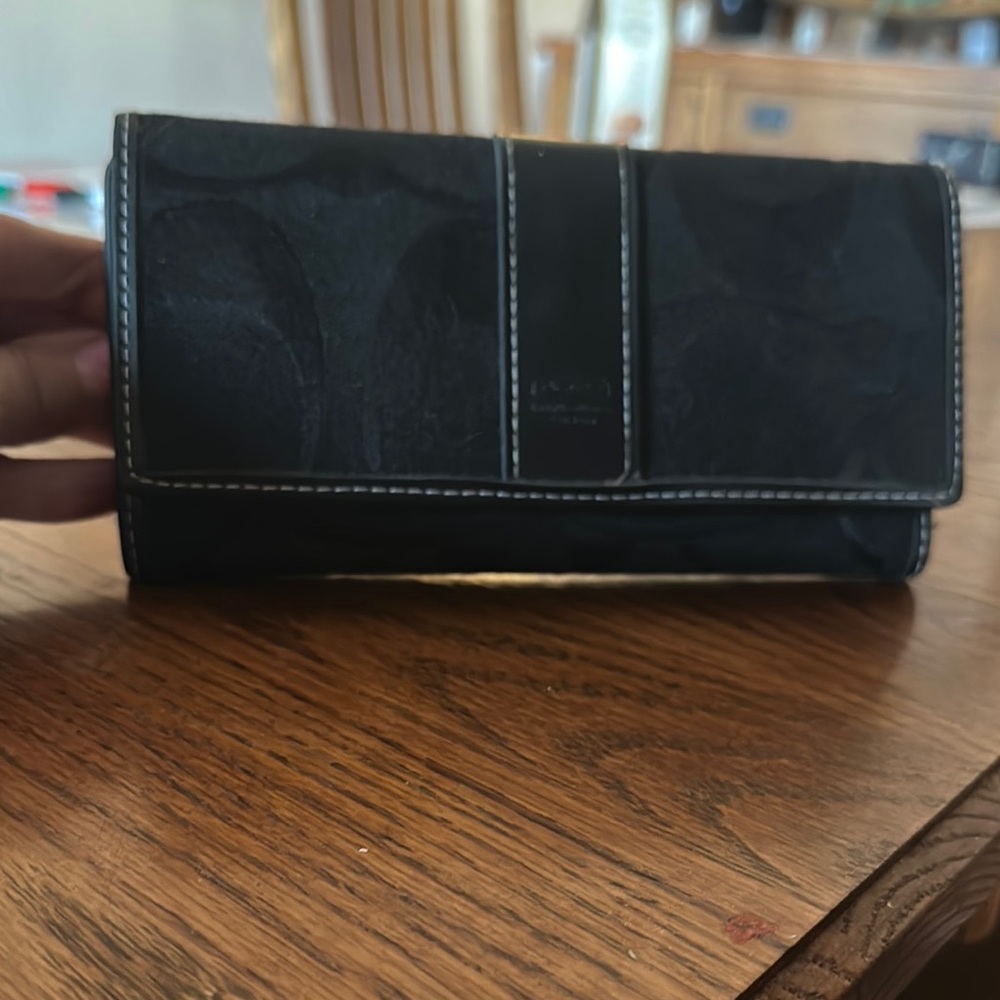 Coach Sleek Black Leather Wallet